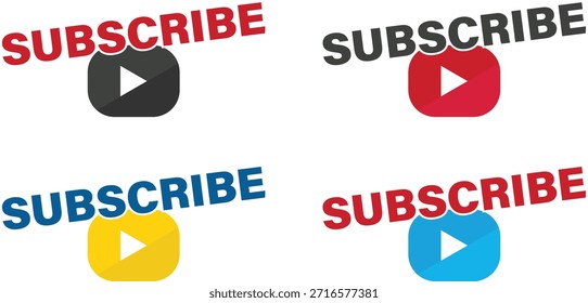 Cuatro estilos únicos de Botones Suscribirse para redes sociales