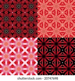 Four unique vintage seamless tile patterns.
