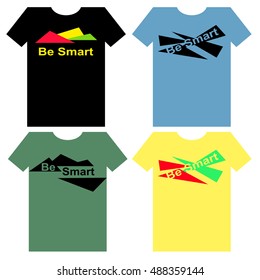 Four various design for tshirt with text