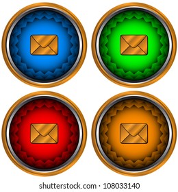 Four various web icons on a white background