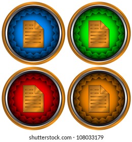 Four various web icons on a white background