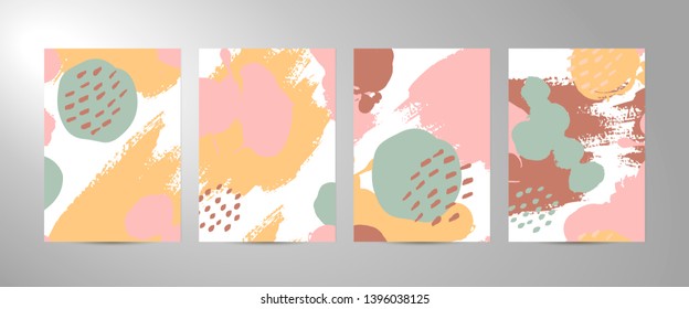 Four Vector Abstract Backgrounds A4 Size Stock Vector (Royalty Free ...