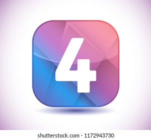 Four in vector button