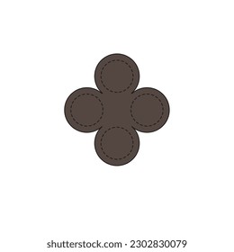 four vector circles together in brown color