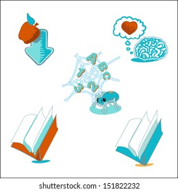 Four vector grpahics in education/training subject