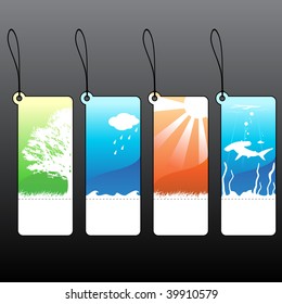 four vector illustration tags