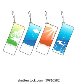 four vector illustration tags