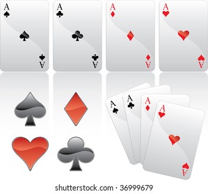 Four Vector Playing Stock Vector (Royalty Free) 36999679 | Shutterstock