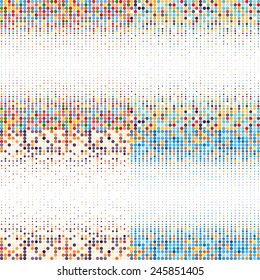 Four vectors Backgrounds with the colored circles in a vector. Vintage color