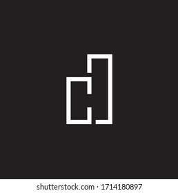Four vertical rectangles forming letter H in negative space