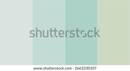 Four vertical stripes displaying a serene, muted color palette. The colors range from a very light cool grey to a pale sky blue, then to a soft seafoam green