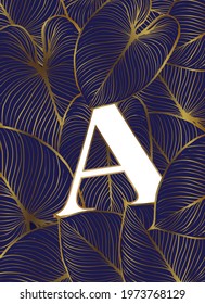 Four vertical vector banner with realistic detailed tropical leaves and Strelitzia flower. Card template design. covers book design, poster, natural illustration.