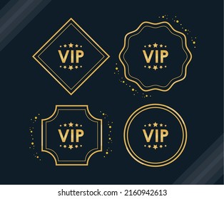 four vip golden set frames