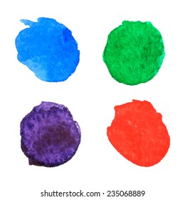 Four watercolor blobs