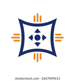 Four Way Stretch Fabric Icon color glyph Vector Illustration