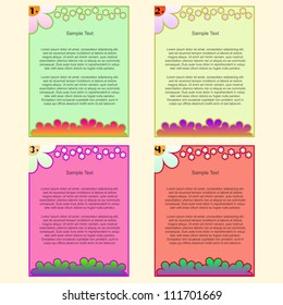 four web design flower card