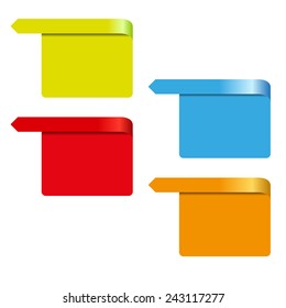 four web tags with place for your options vector