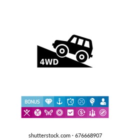 Four wheel drive car