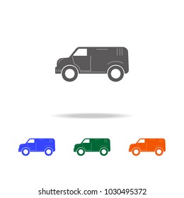 Four wheel drive car. Types of cars Elements in multi colored icons for mobile concept and web apps. Icons for website design and development, app development on white background