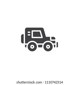 Four wheel drive car vector icon. filled flat sign for mobile concept and web design. off road car simple solid icon. Symbol, logo illustration. Pixel perfect vector graphics