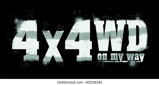 four wheel font