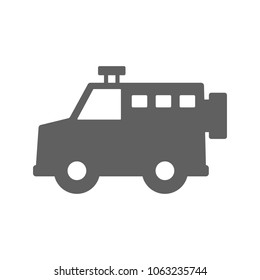 Four wheel van icon in trendy flat style isolated on white background. Symbol for your web site design, logo, app, UI. Vector illustration, EPS