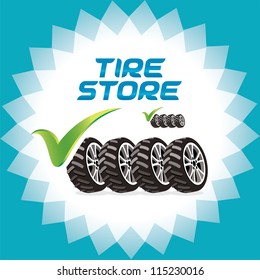Four Wheels Accept Icons, Illustration, Sign, Symbol, Logo for Web and Print Design