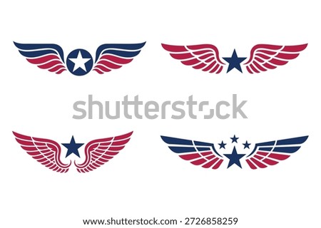 Four Winged Star Emblem Variations wings logo