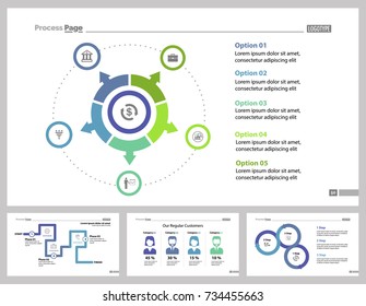 Four Workflow Slide Templates Set