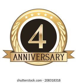 Four Year Anniversary Seal