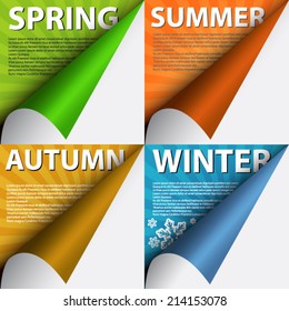 Four year seasons under curled corners