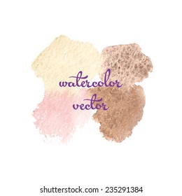 Four-color  watercolor texture. Vector illustration.
