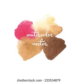 Four-color  watercolor texture. Vector illustration.4
