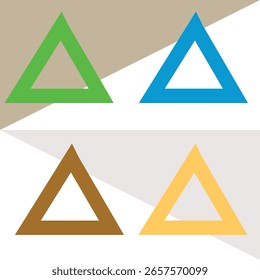 Forma del triángulo de cuatro con el color maltiple para su diseño del fondo