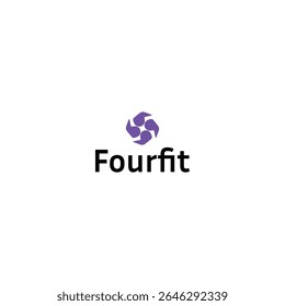 Fourfit modern fitness logo design