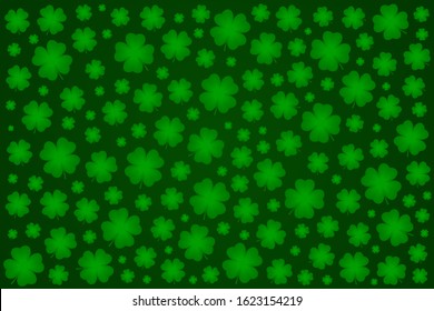 Four-leaf clover background. Vector illustration.