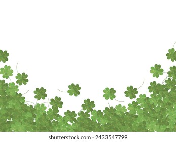 Four-leaf clover background vector illustration