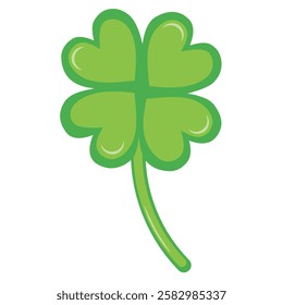 The four-leaf clover brings good luck. The traditional Irish symbol for St. Patrick's Day.