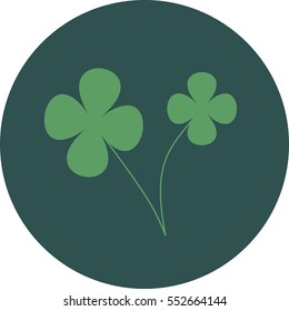 four-leaf clover celtic symbol fortune vector illustration