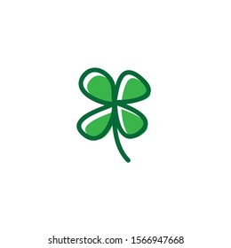 Four-leaf Clover Doodle Icon, Vector Illustration