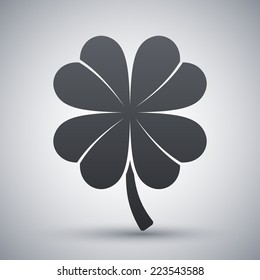 Four-leaf clover icon, vector