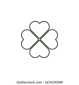 four-leaf clover icon. vector illustration