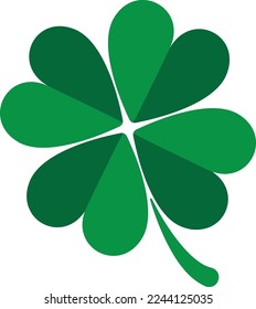 Four-leaf clover icon Vector. Irish Symbol for St Patrick's Day. Luck Sign.