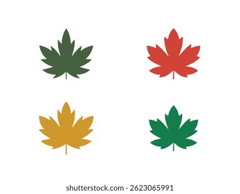 Four-Leaf Clover Icons in Various Colors