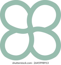 Four-Leaf Clover Inspired Abstract Petal Design
