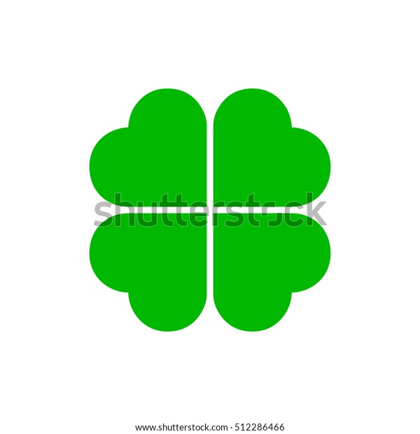 Four-leaf clover, Leaf\
clover sign icon.