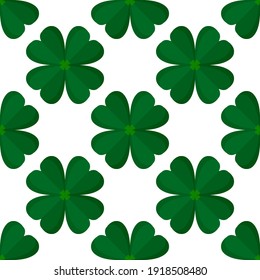 Four-leaf clover seamless pattern. Vector stock illustration eps10. 