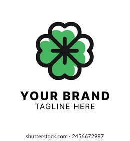 Four-leaf Clover Simple Nature Logo