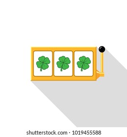 Four-leaf clover slot reels icon vector illustration