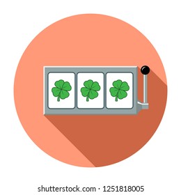 Four-leaf clover slot reels icon vector illustration